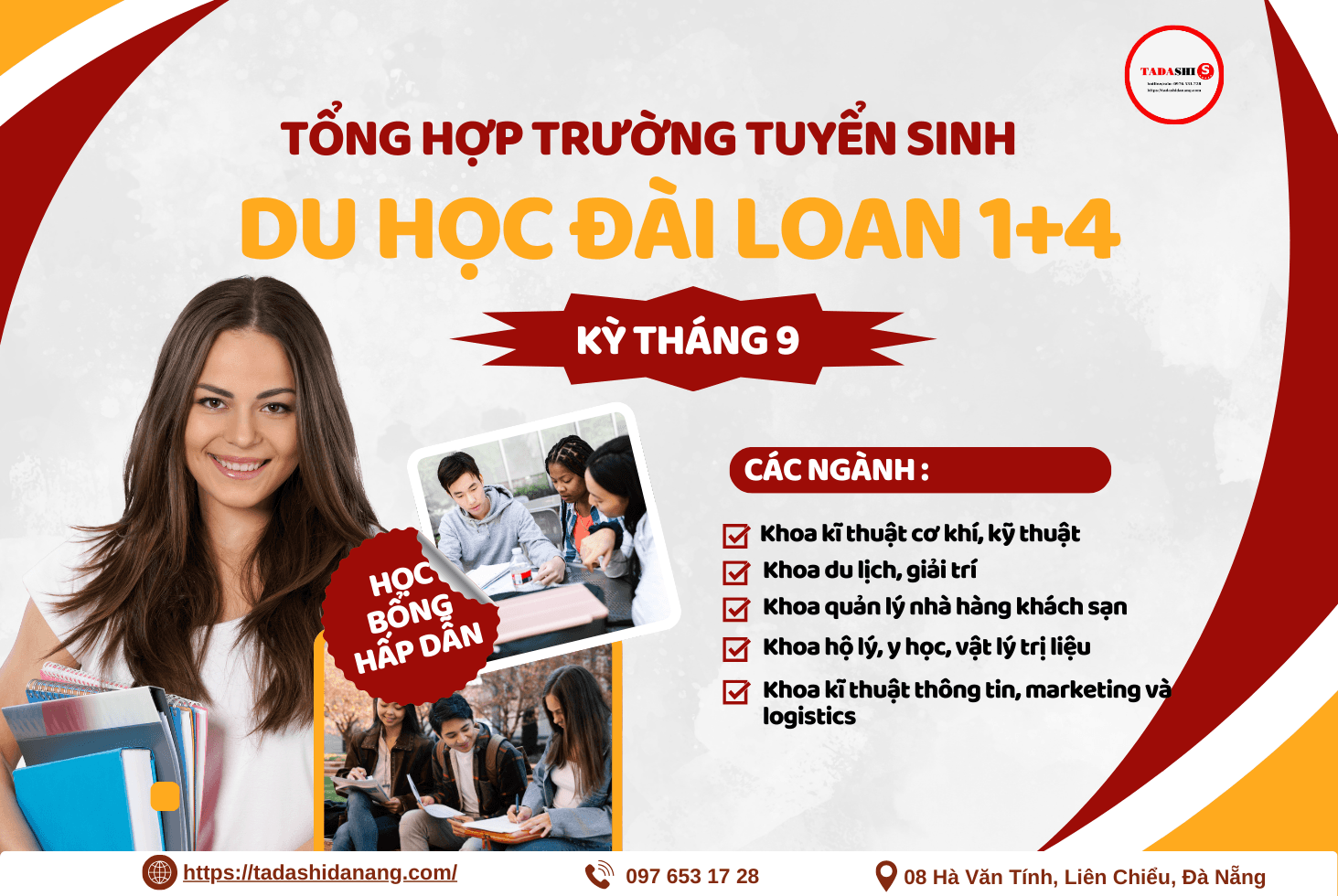 Tuyển Sinh Du Học Đài Loan Hệ 1+4 Kỳ Tháng 9 – Cơ Hội Vàng Cho Học Sinh Việt Nam!