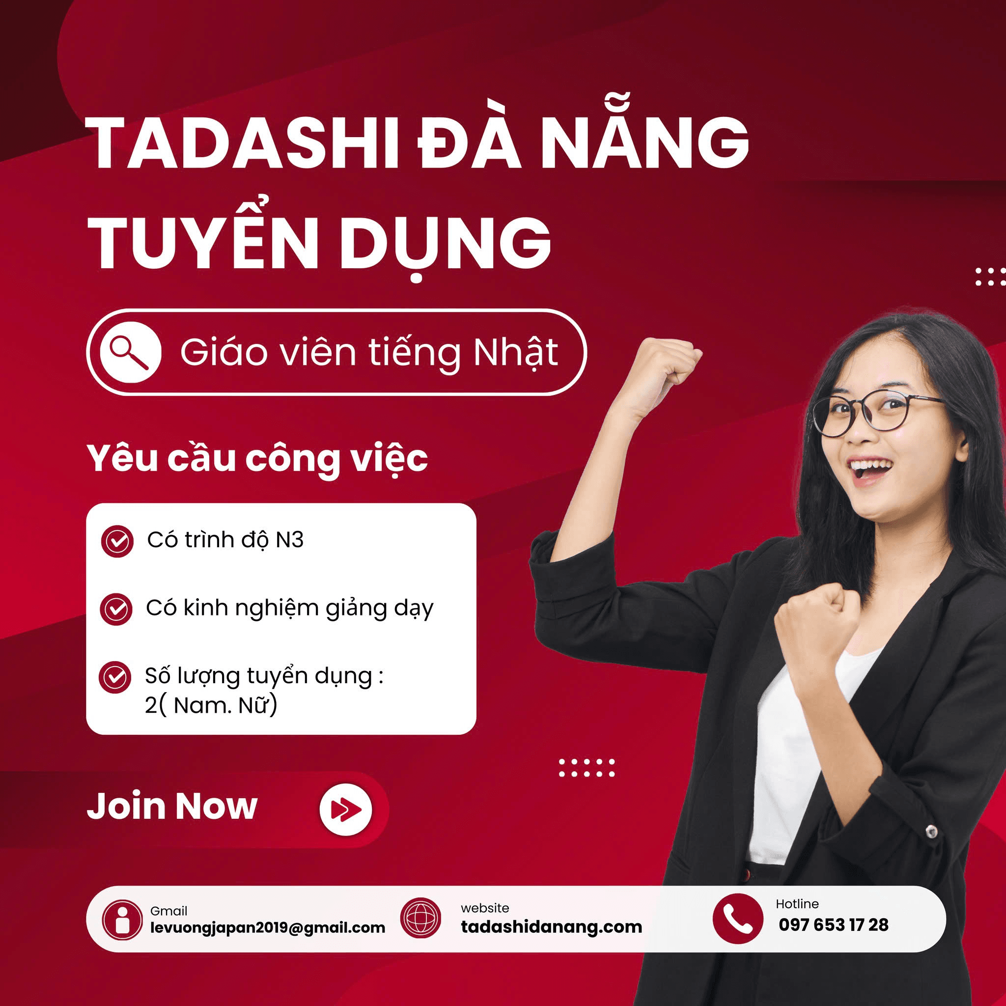 🌿TADASHI - ĐÀ NẴNG THÔNG BÁO TUYỂN DỤNG📌