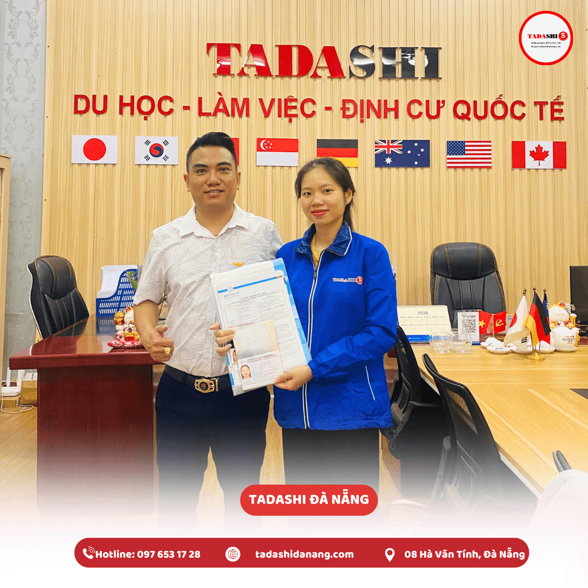 Chúc mừng học viên Tadashi Đà Nẵng hoàn tất thủ tục – Sẵn sàng cất cánh đến Đài Loan!