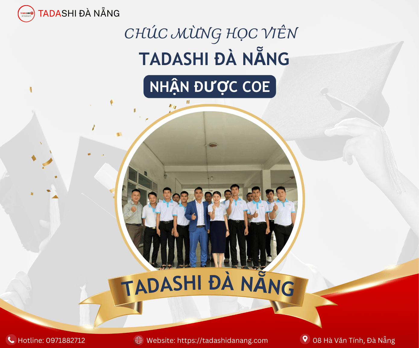 Chúc Mừng Các Học Viên Tadashi Đà Nẵng Nhận COE Tháng 4/2025 