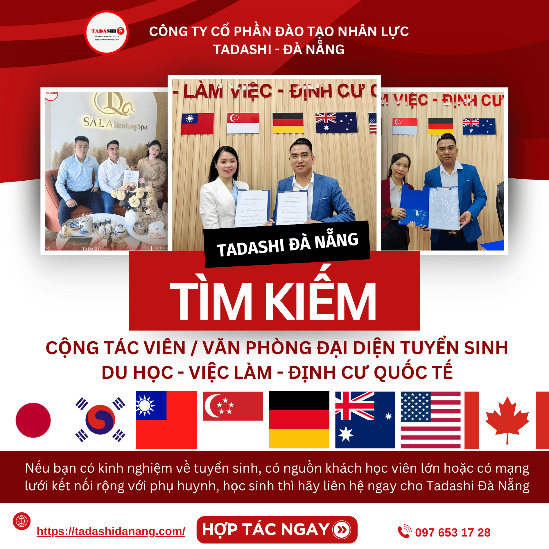 📣📣 TADASHI ĐÀ NẴNG TUYỂN CỘNG TÁC VIÊN / VĂN PHÒNG ĐẠI DIỆN TOÀN QUỐC